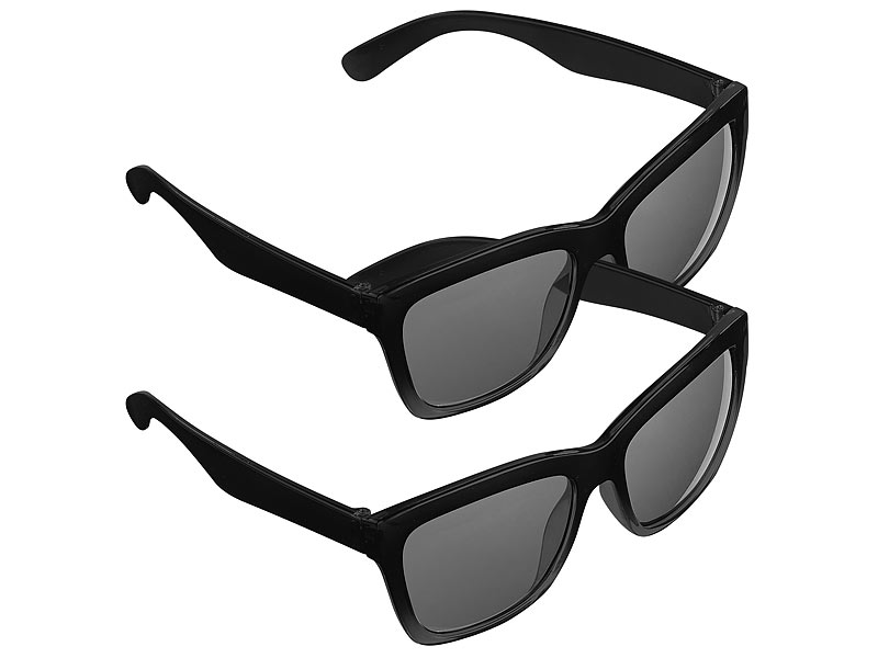 PEARL Sonnenbrille Herren: 2er-Set Sonnenbrillen im Retro-Look, UV