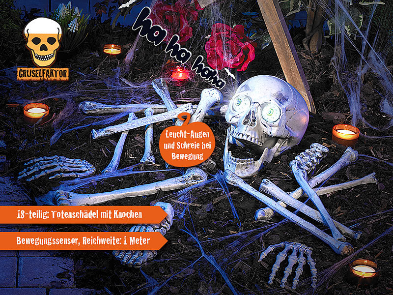 Halloween Garten-Skelett 5-teilig