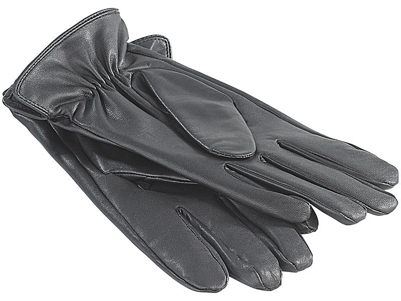 Handschuhe Fingerlinge Thinsulate Strickhandschuhe dick gefüttert Schwarz