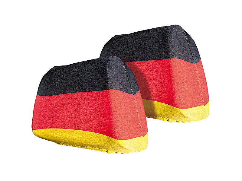 PEARL Deutschland Flagge Auto: Autofahnen-Set Deutschland, 2er