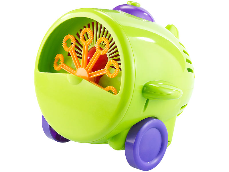 infactory Gartenspielzeug Kinder: Seifenblasen-Maschine im lustigen  Fliegerlook (refurbished) (Blow-Bubble-Machine)