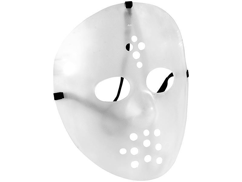 Gruselige Maske Hockey-Maske für Halloween Fasching-Maske weiß 