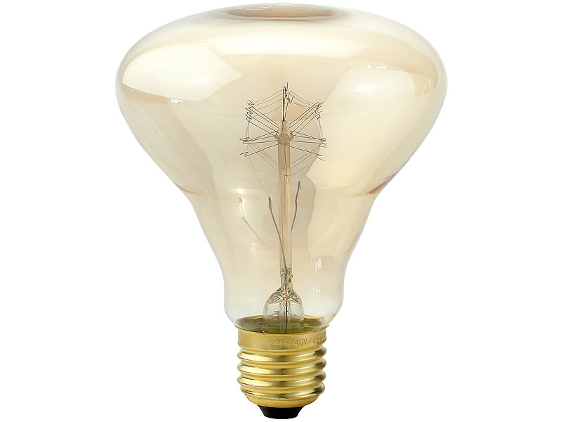 Retro Birne Mit Glühfaden Leuchtmittel Leuchte Dekolampe Bulb E27-40W 