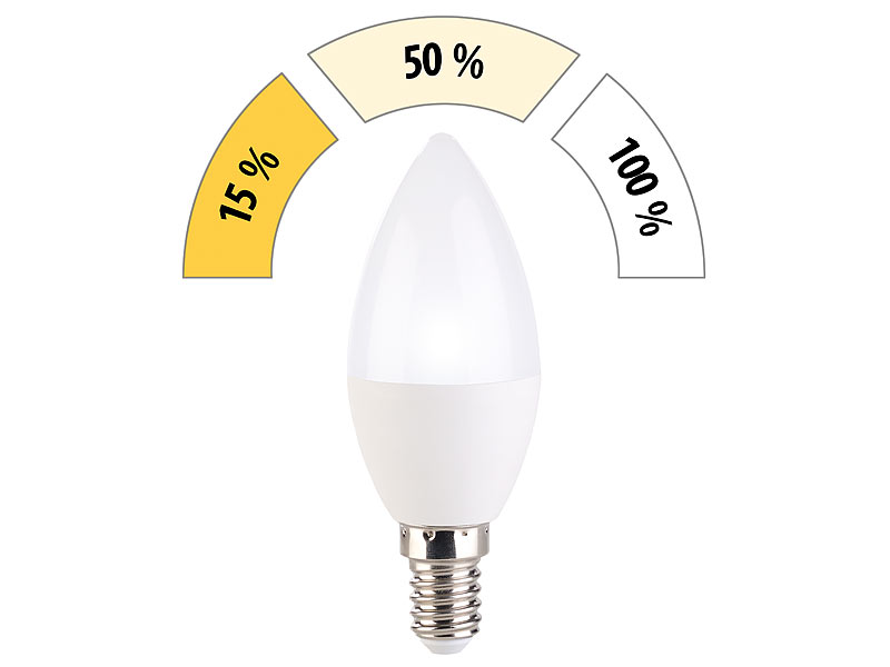 dimmbar mit normalem Lichtschalter! LED Leuchtmittel 3-Stufen-Dimm GU10/E27/E14 