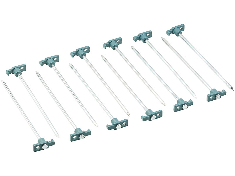 Semptec Zeltheringe: 12er Set Felsbodenheringe für steinigen Semptec Zeltheringe: 12er Set Felsbodenheringe für steinigen