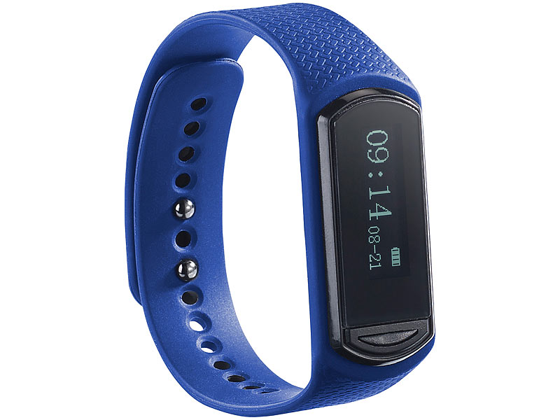 newgen medicals WechselArmband für FitnessTracker FBT40.HR, blau
