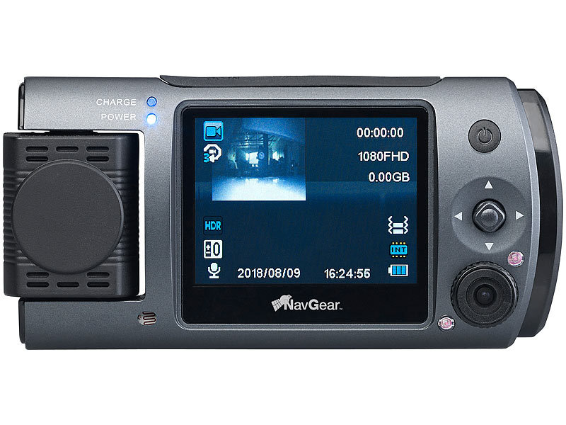 NavGear Dashcam Dual: Full-HD-Dashcam mit 2 Objektiven, 150° Ultra