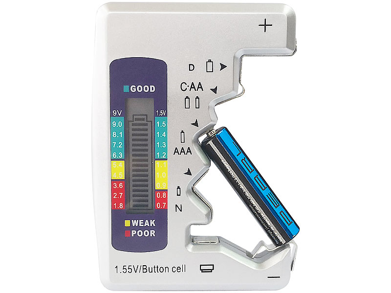 Mini LCD Digital Akku Batterietester Knopf Tester für CR2032 1.5V Knopfzellen DE 