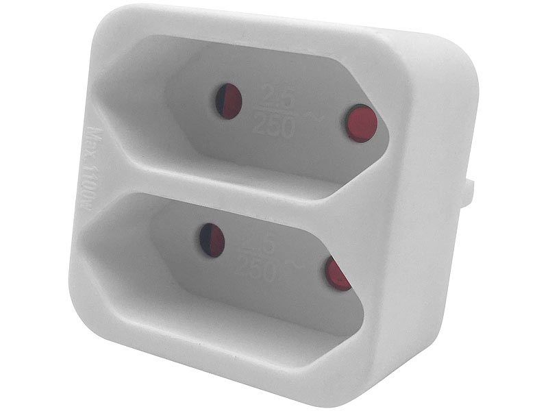 revolt Doppelstecker: 2er-Set 2-fach-Steckdosen und 2-fach-USB-Netzteile,  2,1 Ampere (Doppelstecker mit USB)