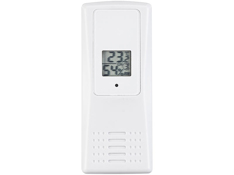 infactory Raumluft Thermometer: Funk-Thermo-Hygrometer, ideal für  Wetterstation-Set FWS-1000, 100 m (Minimum Maximum Thermometer)