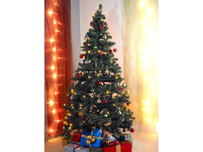 Großer LED Christbaum Weihnachtsbaum mit Beleuchtung künstlicher Tannenbaum Deko 