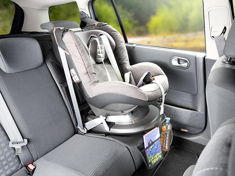 Lescars Autositzunterlage: Premium-Kindersitz-Unterlage mit 2