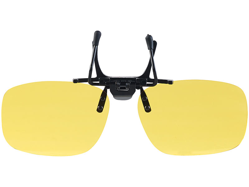 PEARL 3in1-Bildschirm-Brille mit magnetischem Sonnen- und  Nachtsicht-Aufsatz