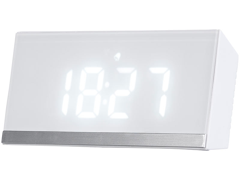 DE Digital LCD Wecker Tischuhr Funkwecker Temperatur Anzeige Kalender Uhren NEU