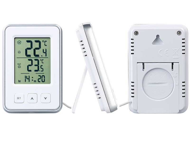 Innen und Aussen Thermometer mit Aufhänger Innenthermometer Außenthermometer 