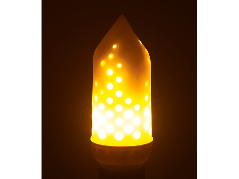 Luminea Feuerlampe LED Flammen Lampe Mit Realistischem