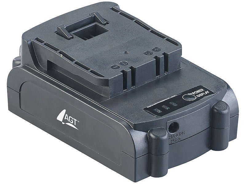 AGT Professional Kompakte Akku-Kompressor-Luftpumpe, LCD-Display, USB, 101  psi,7 bar