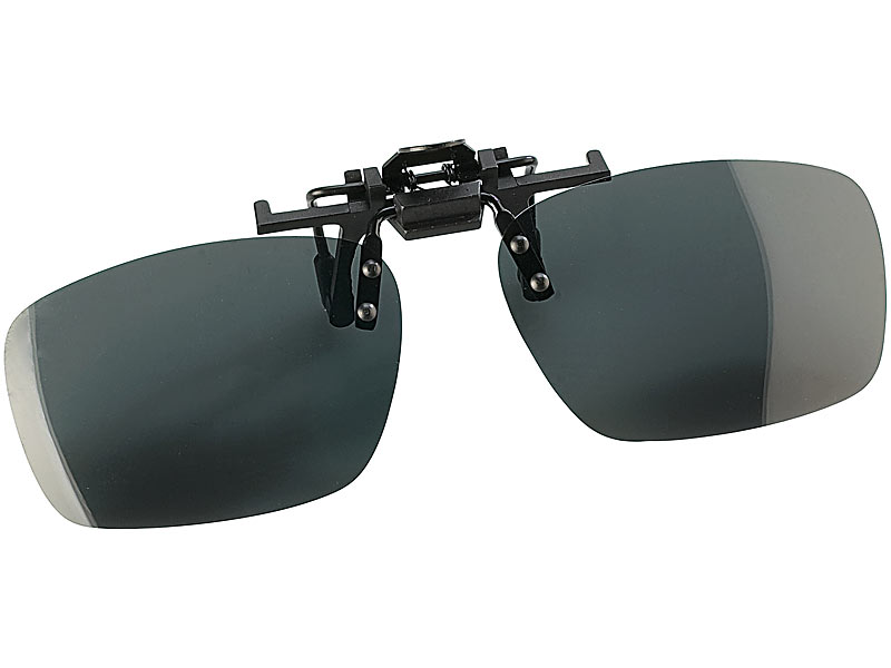Speeron Aufsteck Sonnenbrille: 2er-Set Sonnenbrillen-Clips Fashion für  Brillenträger, polarisiert (Aufsteckbrille)