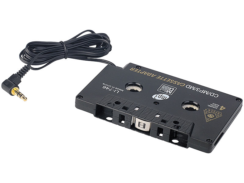 Q-Sonic Adapterkassette: CD/MP3-Kassetten-Adapter für Kfz-Betrieb  (Cassettenadapter)