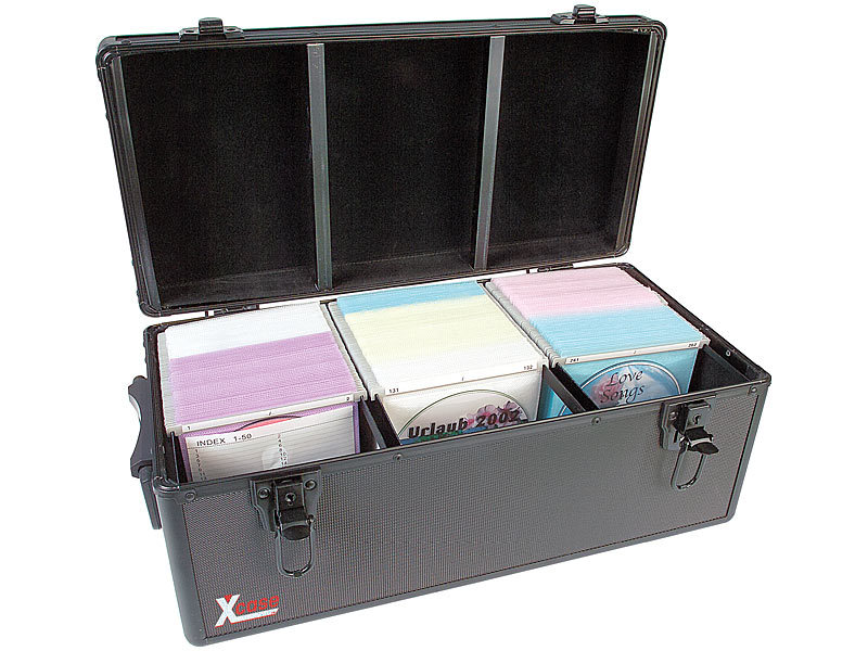 Xcase CD/DVD/BD-Koffer für 390 CD/DVD/BDs