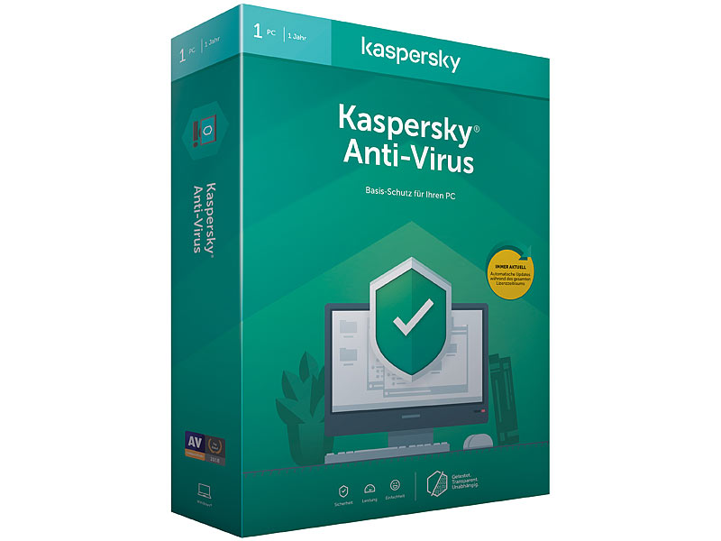 Kaspersky Virenscanner: Anti-Virus 2020 (Product-Key-Karte ...
