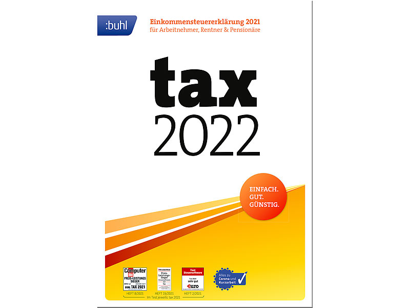 BUHL Steuer CD tax 2022 (für das Steuerjahr 2021) (Tax Steuersoftware)