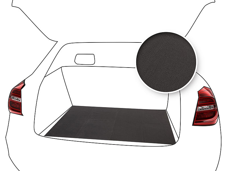 Friedola Antirutschmatte Teppich: 4er-Set rutschhemmende Kofferraummatten,  je 80 x 100 cm (Antirutschmatte Auto-Kofferraum)