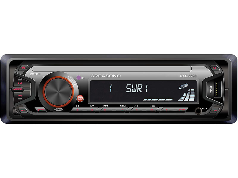 Creasono Autoradio einfach: MP3-RDS-Autoradio CAS-2250 mit USB-Port &  SD-Slot, 4x 45 W (MP3 nachträglich Autoradio)