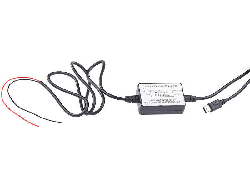 revolt Kfz-Dauerstromadapter: Kfz-Dauerstrom-Adapter mit Mini-USB