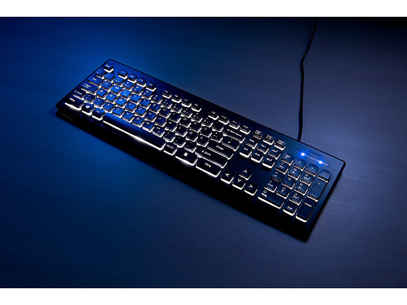 GeneralKeys PC Tastatur: Beleuchtete Business-USB-Tastatur mit