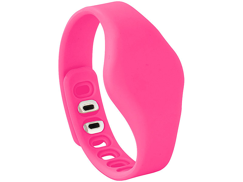 newgen medicals Kabellose 3D Pedometer Armband, pink, für Fitness