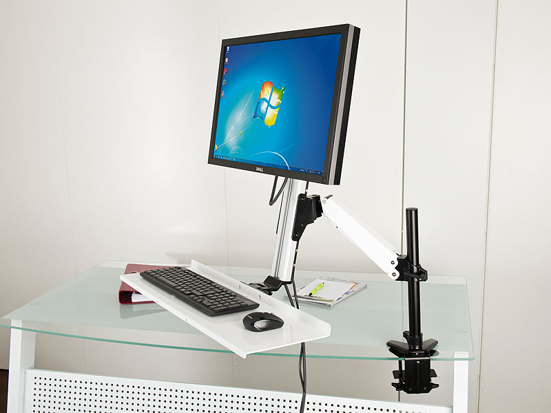 schwenkbare Schreibtisch-Halterung für Monitor und Notebook