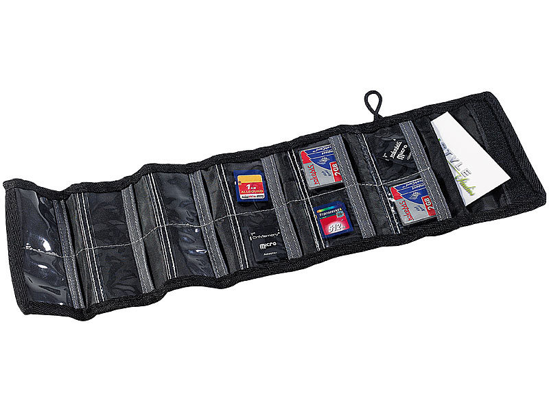 Xcase Speicherkartentasche: Tasche für bis zu 12 Speicherkarten (SD Karten  Tasche)