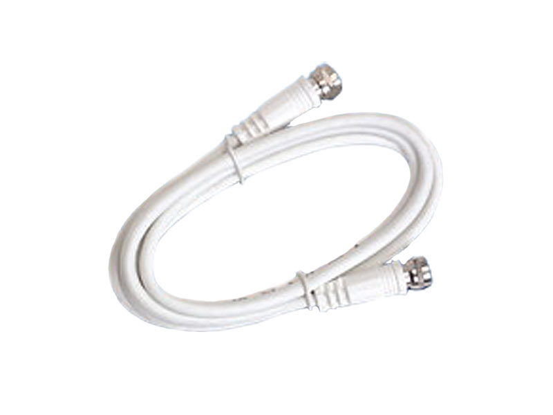 SAT-Anschluss-Kabel 2x F Stecker 1,5m weiß koaxial 2x geschirmt digital 