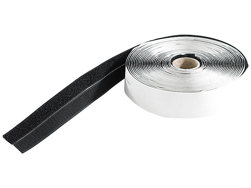 Flauschband für Klettverschluss selbstklebend 20 mm Breite Weiß 5 Meter 