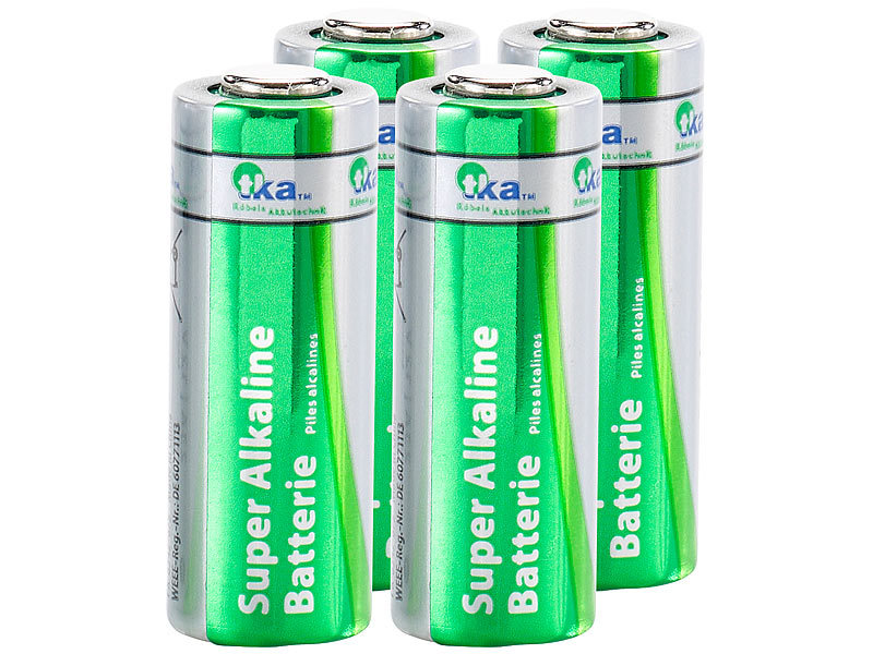 tka Batterie 23A 12V: Alkaline Batterie A23/12 V High Voltage, 4er-Set ( Batterie Typ A23)