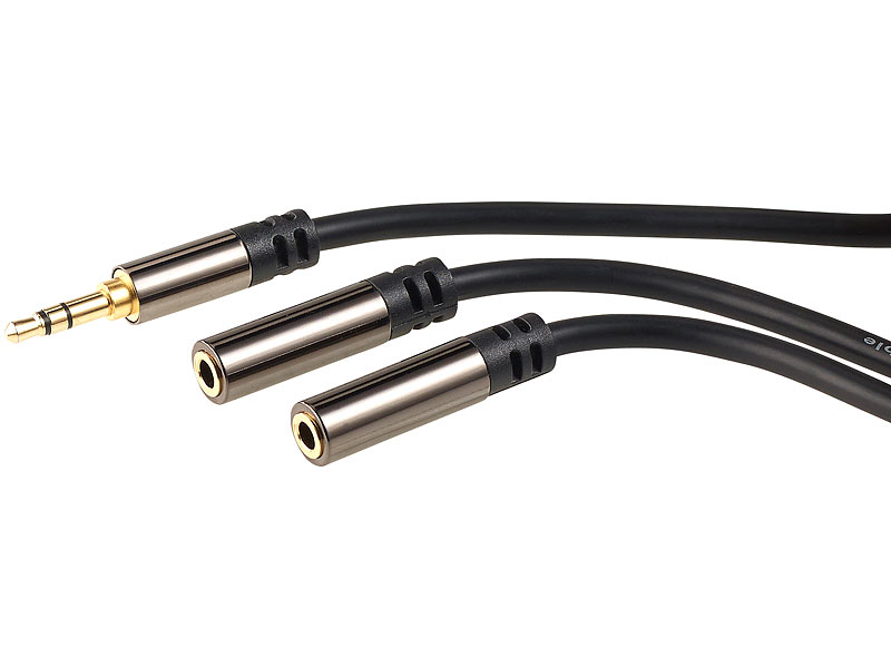 Cinch Y Adapter Kabel Verteiler Splitter Buchse 2x Stecker CAR HIFI premium 0,2m 
