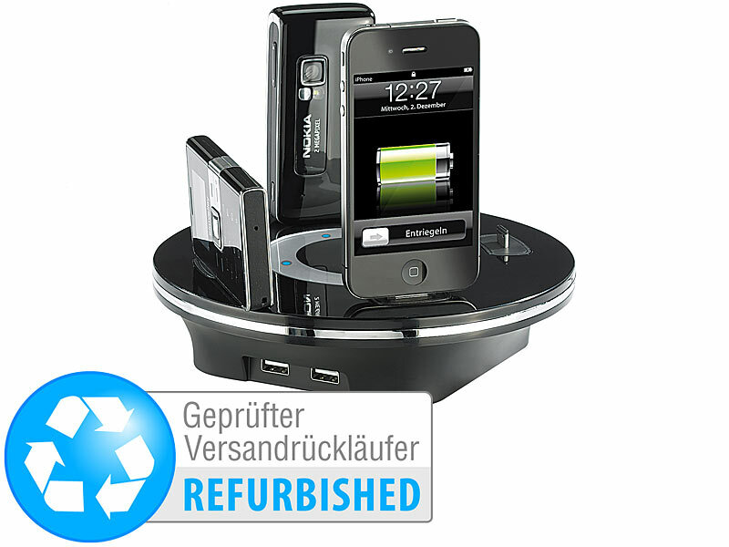 revolt Ladestation Tablet: Ladeständer für bis zu 6 Smartphones, Tablet-PCs  & USB-Geräte (Smartphone Ladestation)