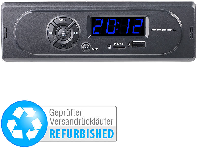 PEARL Autoradio 1DIN: MP3-Autoradio CAS-300 mit Wiedergabe von USB  Versandrückläufer (MP3-Autoradio (1-DIN))