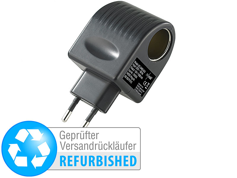 revolt Netzgleichrichter: Mini-Spannungswandler, 230/12 V, 1.000 mA, 12  Watt (Versandrückläufer) (Spannungswandler für Kühlbox)