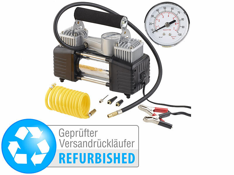 Lescars Mobiler LuftKompressor, Manometer, Versandrückläufer