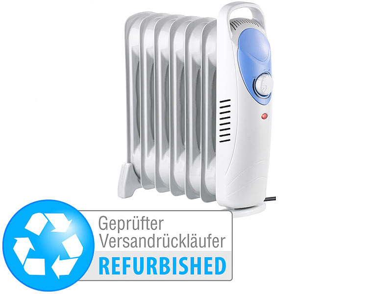 Sichler Ölradiator-Heizung: Öl-Radiator mit 7 Rippen und Thermostat, 800 W  (refurbished) (Heizkörper Ölradiator)