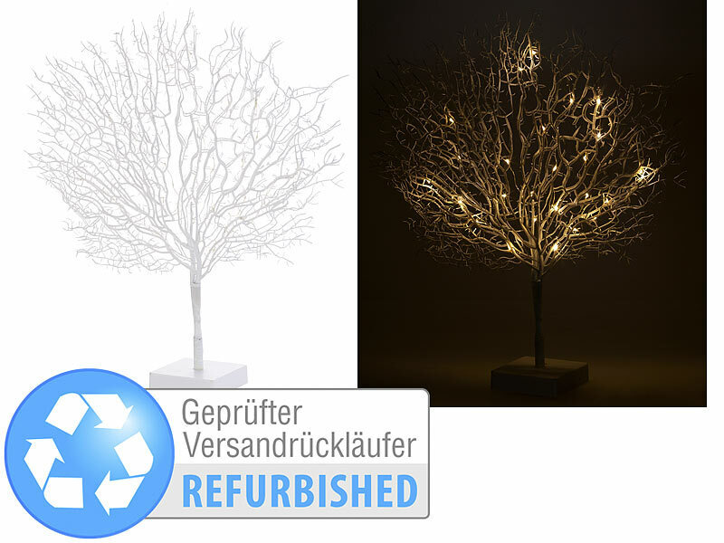 48 LED Baum mit Blüten warm weiß Lichterbaum Blütenbaum 45 cm