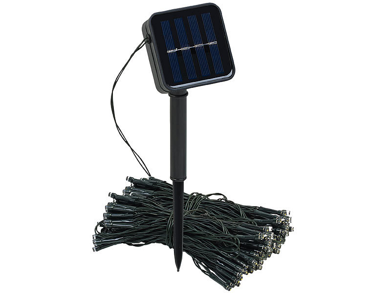 Lunartec Solar Lichterdraht: Solar-Lichterkette aus Kupferdraht