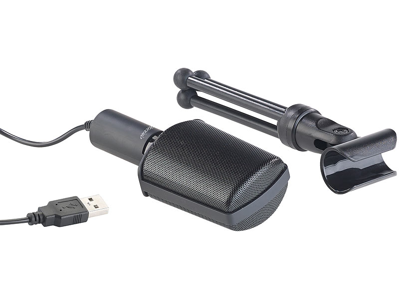 USB Kondensator Mikrofon Profi Mikrofon für Laptop Studioaufnahmen,Mini-Stativ 