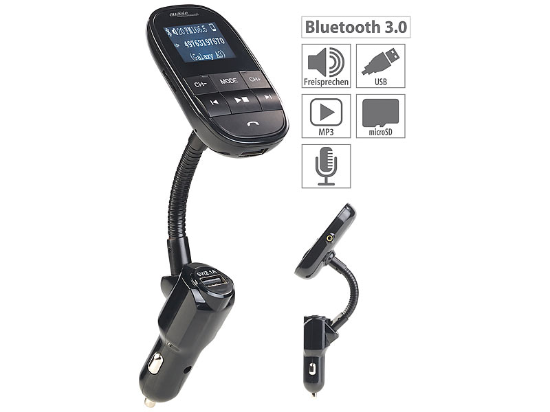 Bluetooth FM Transmitter für Auto, Adapter Zigarettenanzünder Auto auf  Stecker, Radio Auto Bluetooth, Bluetooth Auto, Freisprecheinrichtung Auto