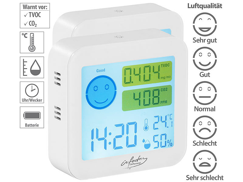 4tlg Digital LCD Thermometer Hygrometer Luftfeuchte Raumklima Zimmer Temperatur 