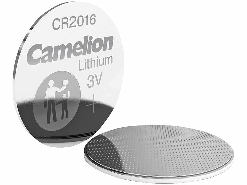 5er-Blister Lithium-Knopfzellen Typ CR2016, 3 Volt, 75 mAh