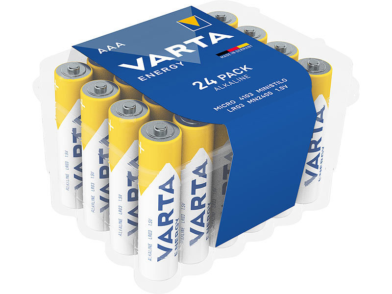 Varta 1 5 Volt Batterie: Energy Alkaline-Batterien Typ AAA / Micro, 1,5 V,  24er-Set (Batterie AAA 1,5 Volt)