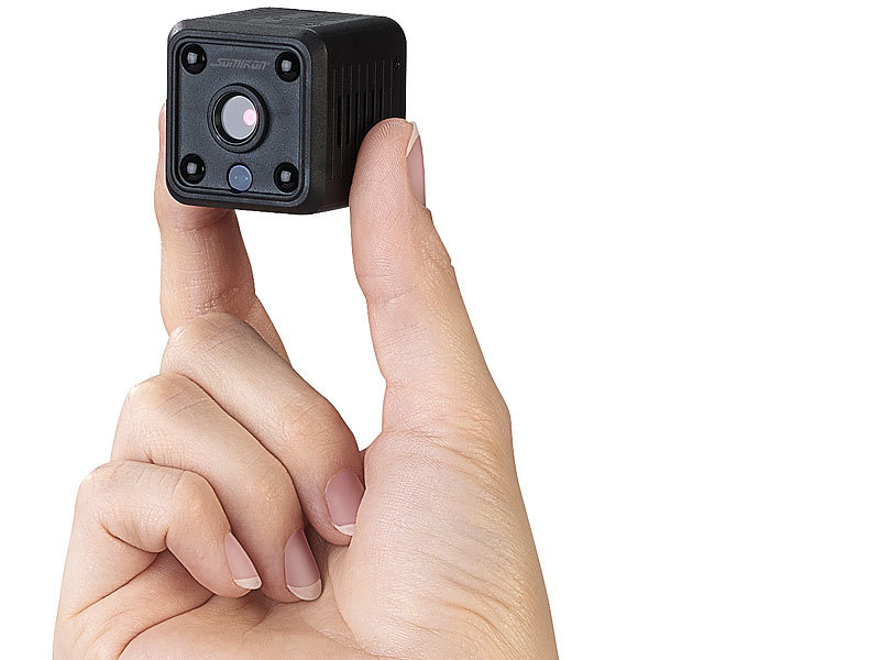 Somikon Mini Cam: Akku-Micro-IP-Kamera, HD 720p, 120° Weitwinkel